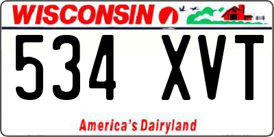 WI license plate 534XVT