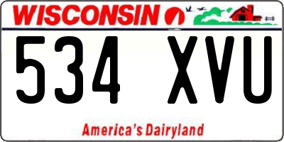 WI license plate 534XVU