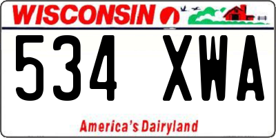 WI license plate 534XWA