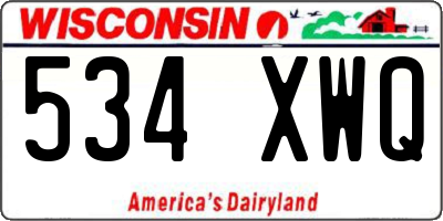 WI license plate 534XWQ
