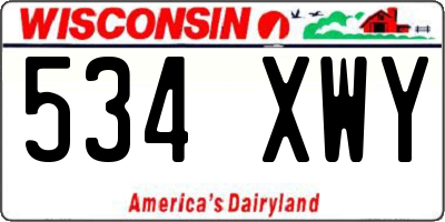 WI license plate 534XWY