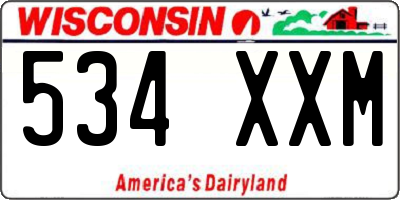 WI license plate 534XXM