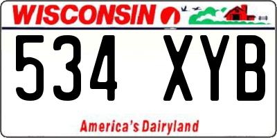 WI license plate 534XYB