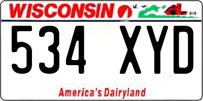 WI license plate 534XYD