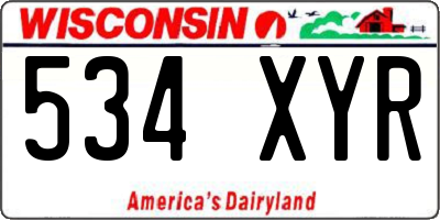 WI license plate 534XYR