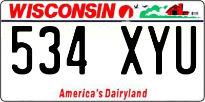 WI license plate 534XYU