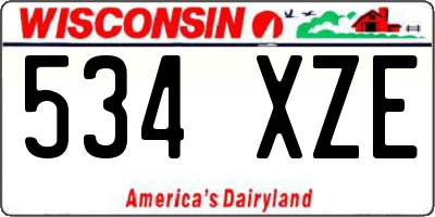 WI license plate 534XZE