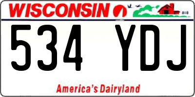 WI license plate 534YDJ