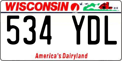 WI license plate 534YDL