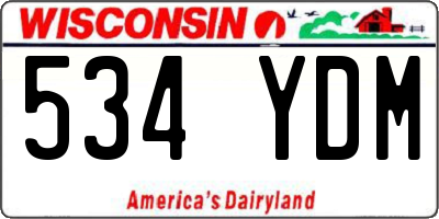 WI license plate 534YDM