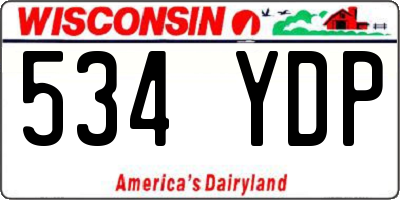 WI license plate 534YDP