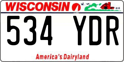 WI license plate 534YDR