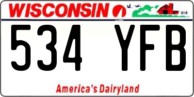 WI license plate 534YFB