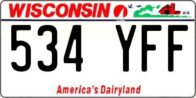 WI license plate 534YFF