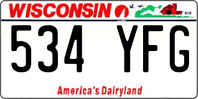 WI license plate 534YFG