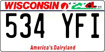 WI license plate 534YFI