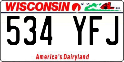 WI license plate 534YFJ