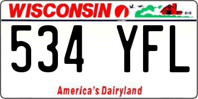 WI license plate 534YFL