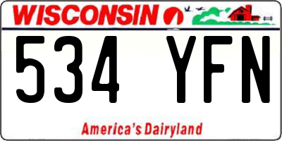 WI license plate 534YFN