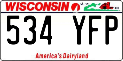 WI license plate 534YFP