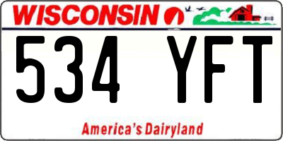 WI license plate 534YFT