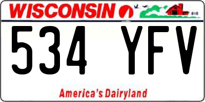 WI license plate 534YFV