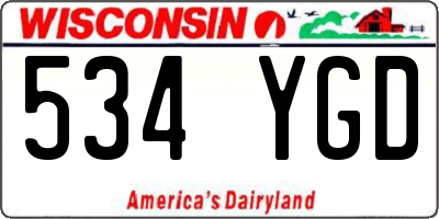 WI license plate 534YGD