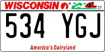 WI license plate 534YGJ