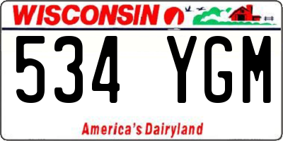 WI license plate 534YGM
