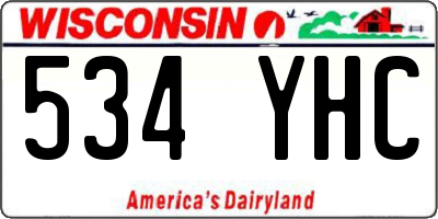 WI license plate 534YHC