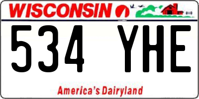 WI license plate 534YHE