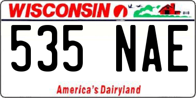 WI license plate 535NAE