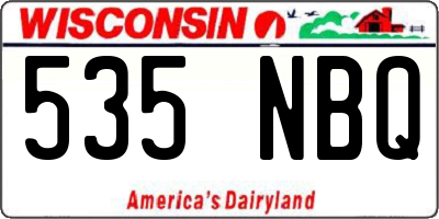 WI license plate 535NBQ