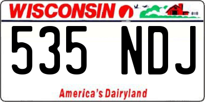 WI license plate 535NDJ