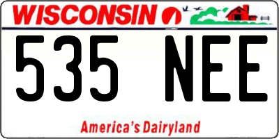 WI license plate 535NEE