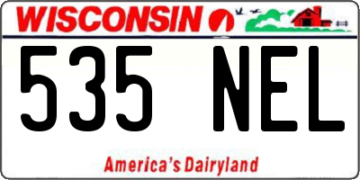 WI license plate 535NEL
