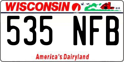 WI license plate 535NFB