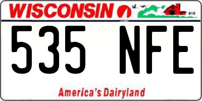 WI license plate 535NFE