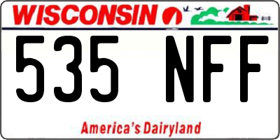 WI license plate 535NFF