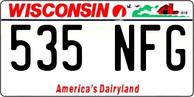 WI license plate 535NFG