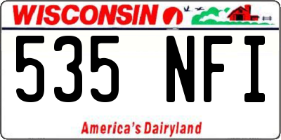 WI license plate 535NFI