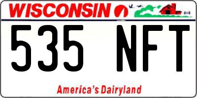 WI license plate 535NFT