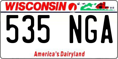 WI license plate 535NGA