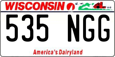 WI license plate 535NGG