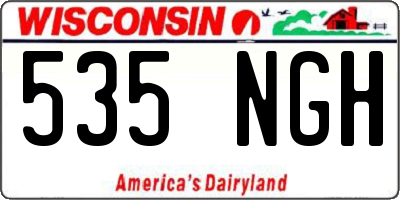 WI license plate 535NGH