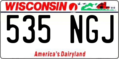 WI license plate 535NGJ
