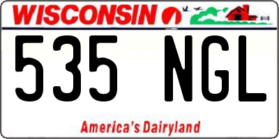 WI license plate 535NGL
