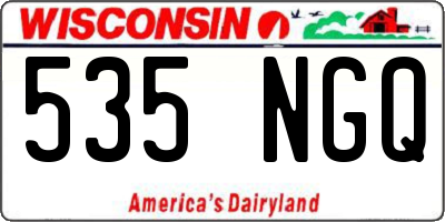 WI license plate 535NGQ