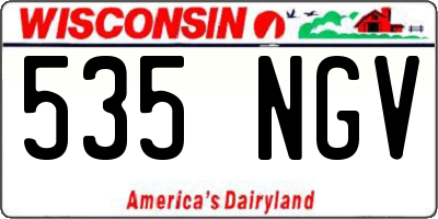 WI license plate 535NGV