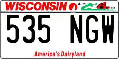 WI license plate 535NGW